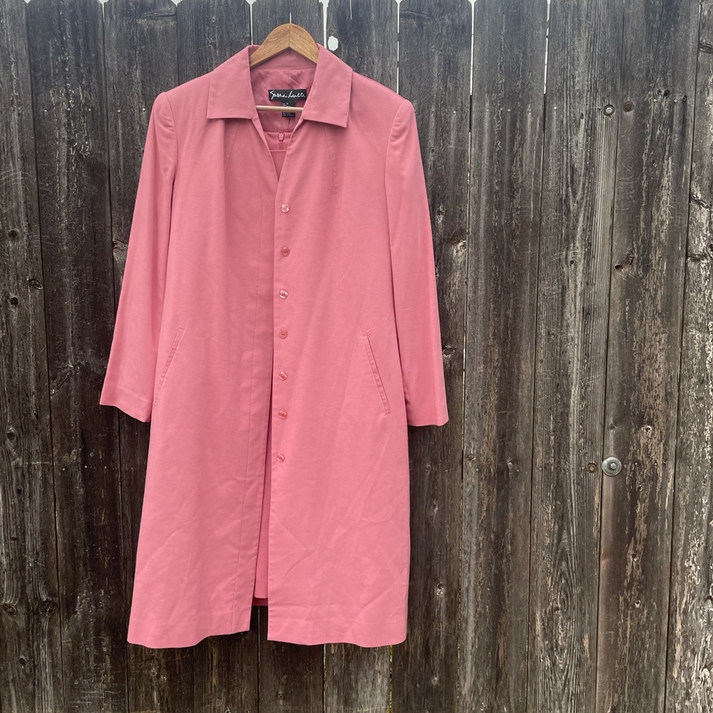Vintage baby pink 2 piece set! Dress and trench combo